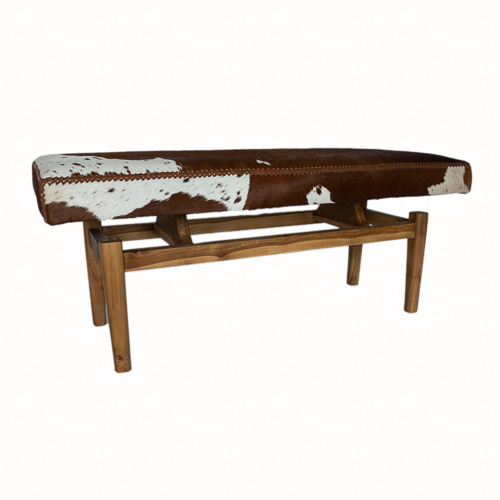 Cow Hide Bench Seat