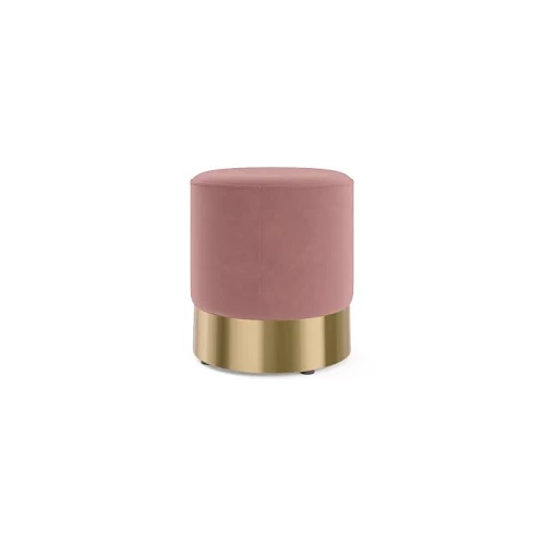 Mia Round Velvet Ottoman - Dusty Pink CC-47