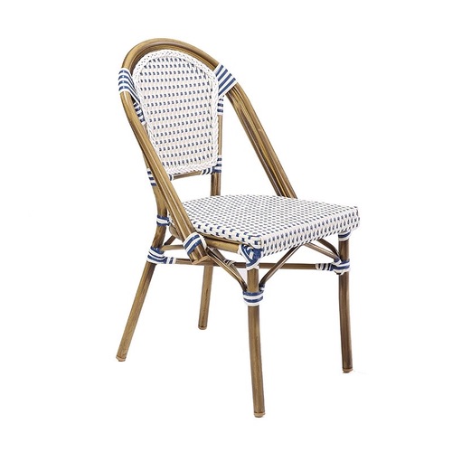 St Tropez Wicker And Aluminium Commercial Bistro Dining Chair