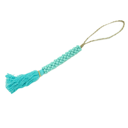 Hanging Turquiose Beaded Tassel
