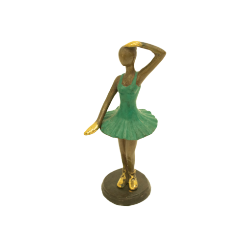 Dancing Ballerina Figurine - Green 