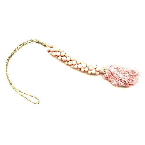 Hanging Pink Beaded Tassel