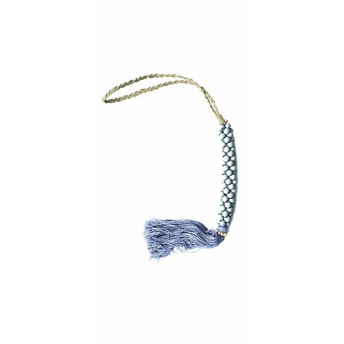 Hanging Grey/Blue Beaded Tassel 
