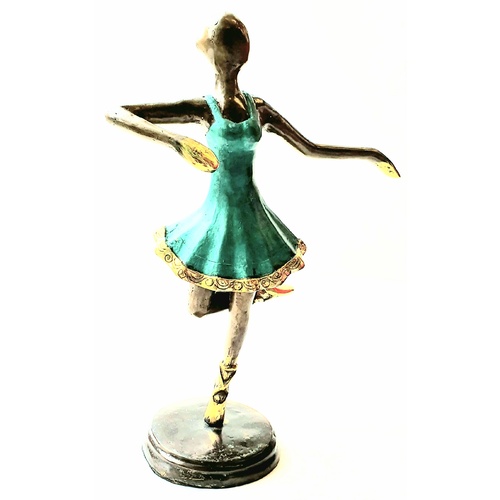 Dancing Ballerina Figurine - Green