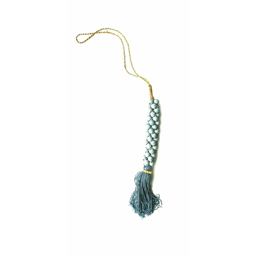 Hanging Grey/Green Beaded Tassel