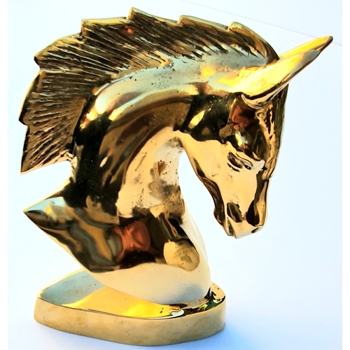 Brass Horse Head Sculpture