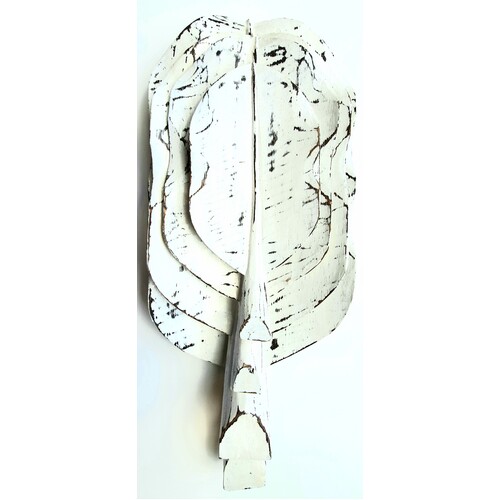 Leaf Platter Tray Set of 4 White Wash