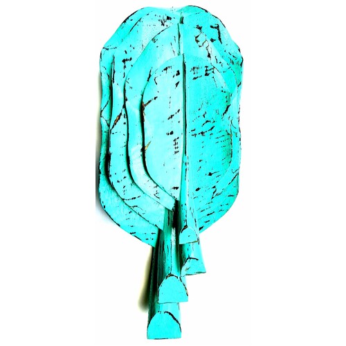 Leaf Platter Tray Set of 4 Turquoise 