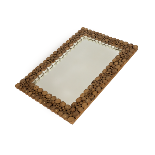 Natural Teak Mirror - Medium