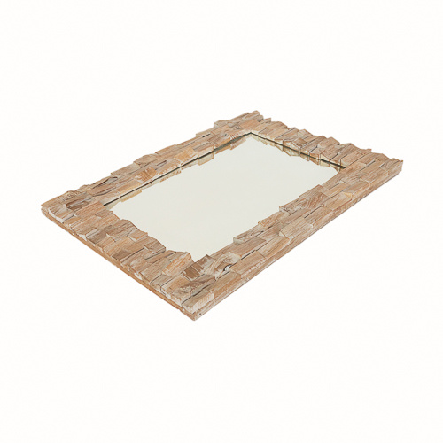 White Wash Teak Mirror