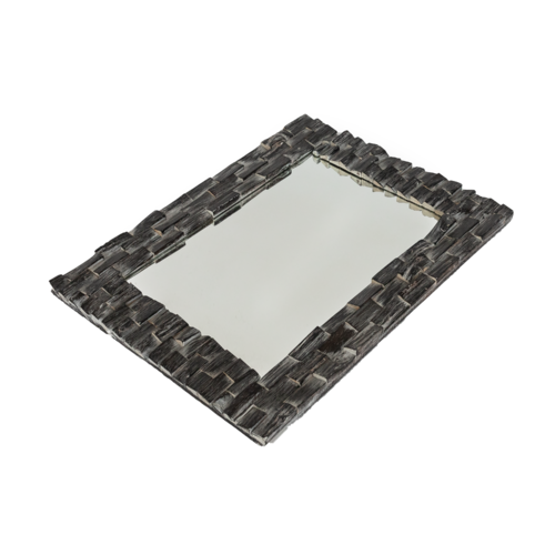 Black Wash Teak Mirror