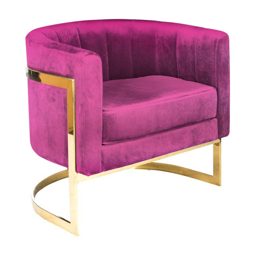 Manhattan Velvet Armchair - Hot Pink