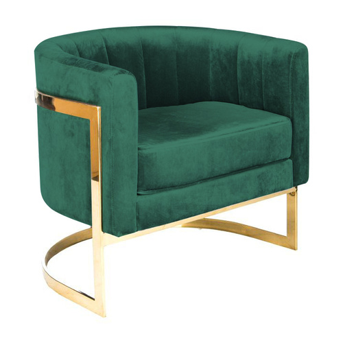 Manhattan Velvet Armchair - Emerald Green 