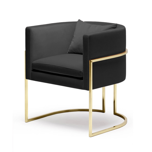 Melrose Velvet Armchair - Black CC-29