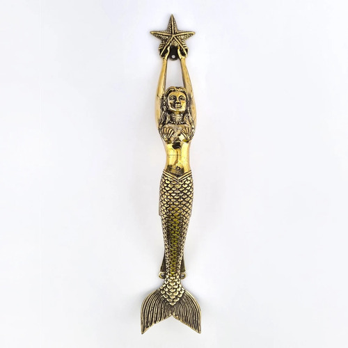 Brass Mermaid Door Handle