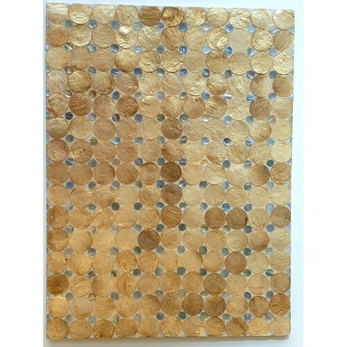 Mother of Pearl Placemat 40cm L x 30cm W - Gold & Silver
