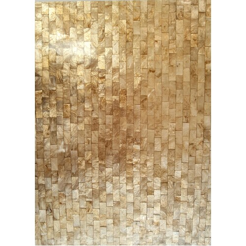 Mother of Pearl Placemat 40cm L x 30cm W - Gold