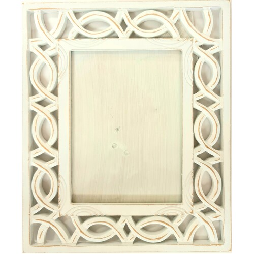 Spiral White Wood Picture Frame