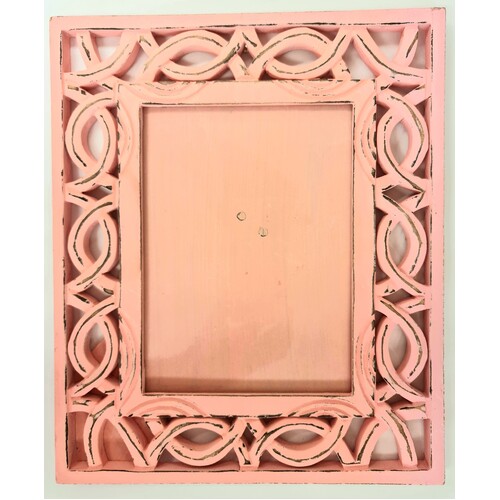 Spiral Orange Wood Picture Frame -Small