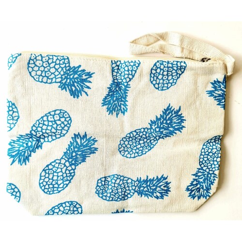 Light Blue Pineapple Pouch