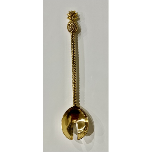 Brass Pineapple Salad Serving Fork