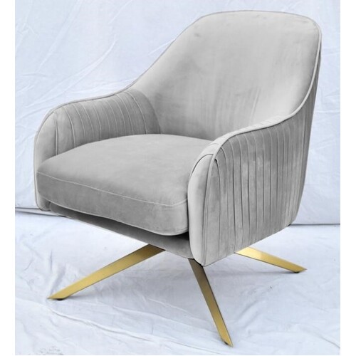Nina Swivel Lounge Chair - Grey
