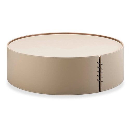 Saddle Leather Coffee Table Large