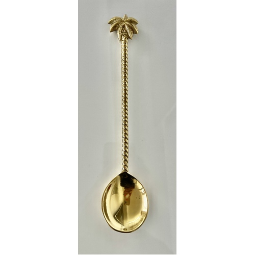 Brass Palm Tree Salad Serving Spoon