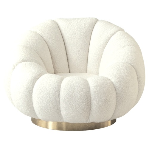 Chloe Boucle Pumpkin Armchair