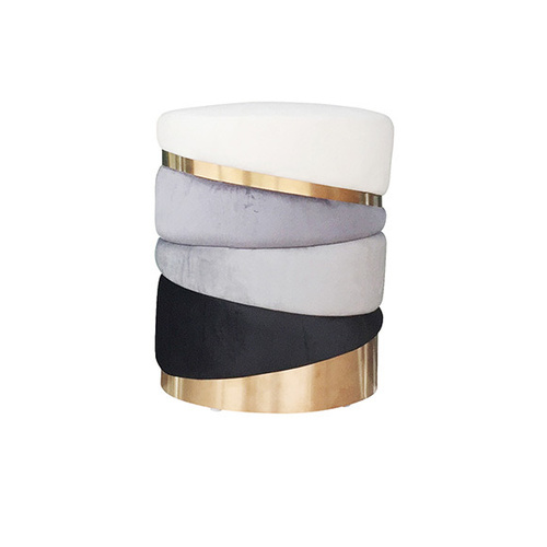 Obsidian Velvet Ottoman  