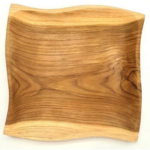 Teak Wood Square Side Plate /  Serving Platter