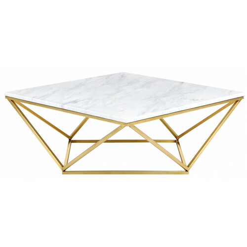 Geometric Jasmine Coffee Table White Marble