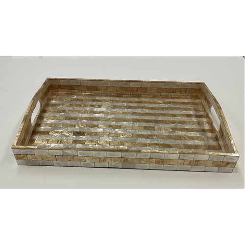 Mother of Pearl Rectangle Serving Tray - Medium 
