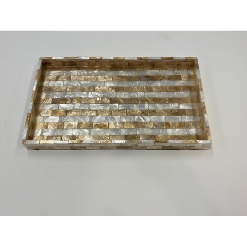 Mother of Pearl Rectangle Serving Tray - Small