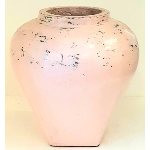 Cinque Terre Rustic Light Pink Urn -Medium